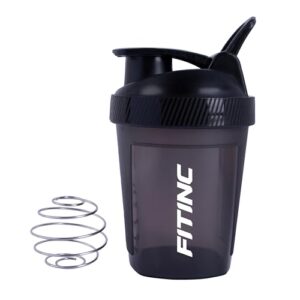 FITINC Plastic Gym Shaker With Mixer Ball | Shaker For Pre-Post Workout & Protein Shake | Leak Proof | 100% Reusable | Bpa Free | 300 ML