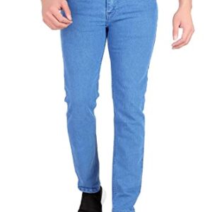RAGZO Men's Slim Fit Stretchable Blue Low Rise Jeans Pant - Modern Versatility and Comfort (Size 38, Model t70019f)