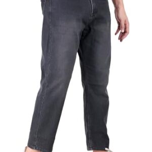 London Hills Men Regular Fit Grey Baggy Mid Rise Jeans, 32