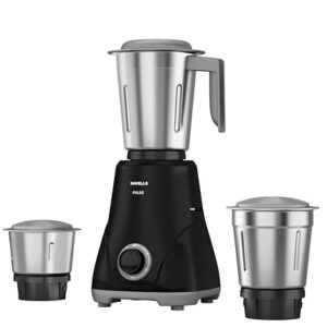 Havells Pulse 500 Watt Mixer Grinder with 3 Jars | 400ml, 800ml, 1.2L Leak Resistant Jars | 3 Speed Settings | Heavy Duty ABS Body with SS Blades & Jars | Air Vent Technology | Black