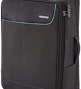 American Tourister Jamaica 80 Cm Large Grey 4 Wheel Spinner Polyester Check-in Soft Luggage for Travel