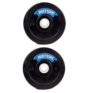 WATSON Rubber Weight Plate Set, 5Kg(2.5Kgx2) Rubber Dumbbell Plates 30mm for Home or Professional Exercise Gym Weight Plates, Home Gym Equipments