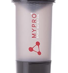 Mypro Sport Nutrition BPA-Free 100% Leak Proof Guarantee Including Tornado Blender Gym Shaker Bottle - 500 ml /24oz- Black+ Red Color
