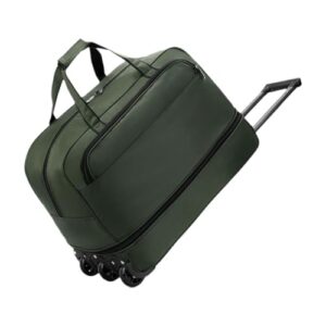 MERISHOPP Rolling Duffle Bag Trip Women Men Weekend Bag Gym Storage Wheeled Duffle Bag Green