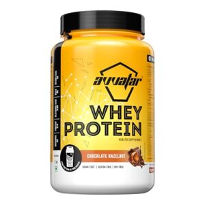 avvatar WHEY PROTEIN | 1Kg | Chocolate Hazelnut Flavour | 27g Protein | 29 Servings | Isolate & Concentrate Blend