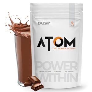 AS-IT-IS ATOM Performance Whey 1Kg | With Safed Musli & Mucuna Pruriens | For Faster Recovery | Highly Bioavailable | Double Rich Chocolate