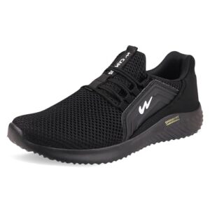Campus Men's Tyson PRO Full BLK Running Shoes - 7UK/India CG-120A