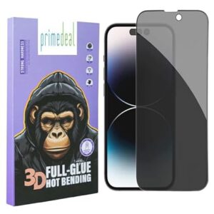 Prime deal Privacy Tempered Glass Screen Protector Compatible For Iphone 14 Pro (6.1 Inches) With Edge To Edge Coverage And Easy Installation Kit for Smartphone
