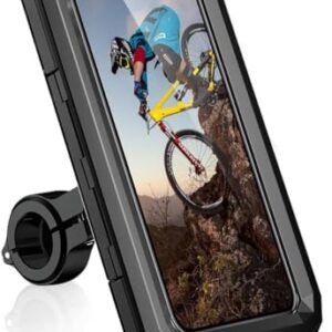 Vagary Fully Covere 360° Rotation Detachable Handlebar Motorcycle Bike Mobile Holder for All Smartphone 5.5-6.8