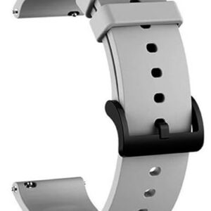 ACESHLEY 19Mm Soft Silicone Same Color Buckle Smartwatch Band/Strap For Noise Colorfit Pulse, Colorfit Pro 2/Oxy, Noise Colorfit Beat, Boat Storm Smartwatch Straps, Grey