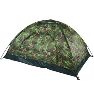 R Runilex Military Picnic Camping Portable Waterproof 2/4 Person Outdoor Dome Tent (Army Color Tent (4 Person Tent)