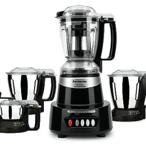 Panasonic Mixer Grinder MX-AV425 (Charcoal Black)Elements Series Powerful 1500W(Max Motor Lock Wattage)4 Jar(Three-304-SS Stainless Steel & 1Juicer Extractor Jar)|Warranty 2 Yrs Product & 5 Yrs Motor