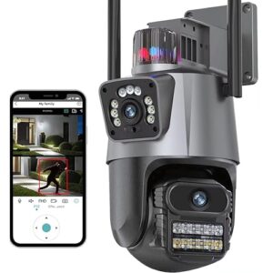 THINKVALUE 6MP Outdoor WiFi CCTV Camera for Home Office Farm Construction Outdoor -2k High Definition CCTV, Weatherproof Camera with Night Vision Ai Motion Detection 2way Calling/Sd Card/Cloud