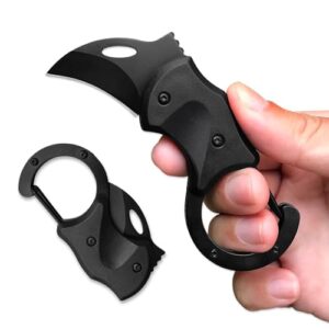 PANCA Self Defence Gadgets Home Tools, Car Keychain with Cutter And Lanyard Strap, Tool Box, Gift For Men, Multipurpose Tool, Solid Black (Pack of 1)