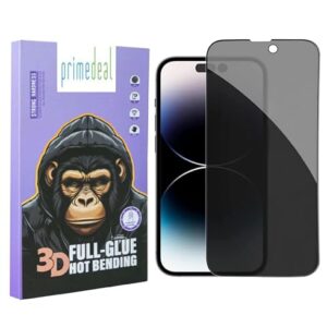 Prime deal Military-Grade Gorilla Tempered Glass Compatible For iPhone 16 Pro (Black) Edge To Edge Coverage With Easy Installation Kit for Smartphone (IPhone 16 Pro Privacy)