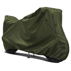 THE REAL ARV Pyping Style Two Wheeler Body Cover for Ola S1 Air(Polyester,Dust&UV Ray and Weather&Water Resistant),(Color-Army Green,Black)