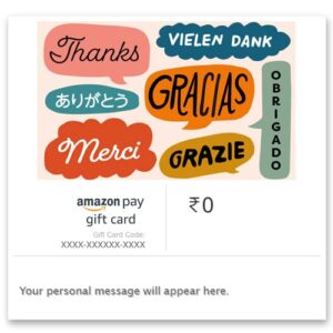 Amazon Pay eGift Card - Thank you Global Languages