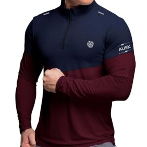 AUSK Polyester Men Tshirt || Mens Regular Fit Sports T-Shirts (Color-Blue), 2XL