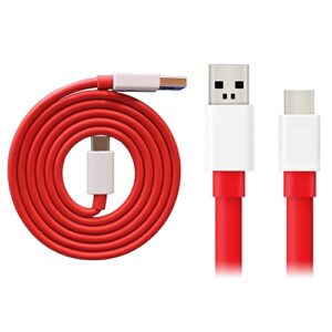 MeeTo USB Type C Cable Fast Rapid Charging & Data Transmission 3A Quick Charger Cord 3.0, Compatible with One Plus, Samsung & all C type devices Smartphones, Tablets, Laptop, 1 Meter, Red, Pack Of 1