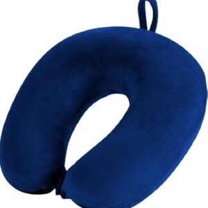 Neck Pillow for Travel, Travel Pillow for Flights, Memory Foam Neck Pillow, Travel Neck Pillow with Velvet Soft Washable Cover, Flight Pillow for Neck for Men and Women (Blue), Pain Relief Pack of 1
