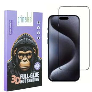 Prime deal Military-Grade Gorilla Tempered Glass Compatible For iPhone 16 Pro (Black) Edge To Edge Coverage With Easy Installation Kit for Smartphone (Iphone 16 Pro Max Privacy)