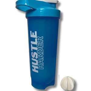 1 MORE REP 750ml Protein Shaker Bottle with Blending Ball | BPA-Free, Leak-Proof Gym Shaker for Men & Women | Ideal for Protein Shakes & Fitness Workouts (BLUE)