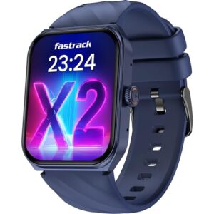 Fastrack New Limitless X2 Smartwatch|1.91" UltraVU with Rotating Crown|60 Hz Refresh Rate|Advanced Chipset|SingleSync BT Calling|NitroFast Charge|100+ Sports Mode & faces|Upto 5 Day Battery|IP68, Blue