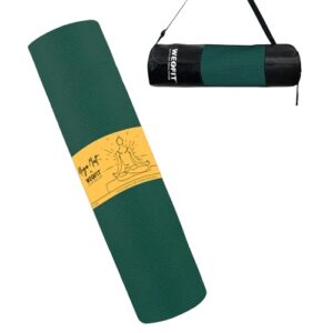 WErFIT Premium 4mm Yoga Mat with Carry Bag | Anti-Skid, Eco-Friendly EVA | Extra Comfort & Grip for Yoga, Pilates, Home & Gym Workouts | Lightweight & Durable Exercise Mat for Men & Women