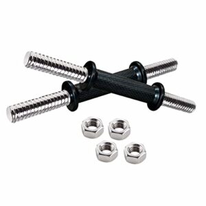 BODY MAXX 14-Inch Steel Dumbbells Rods (9Dords) - Pack Of 2, Silver, 3.3 grams