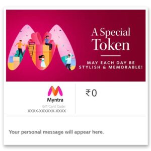 Myntra |Flat 5% Cashback | E-Gift Card | Instant Delivery | Valid for online purchase | 1 year validity