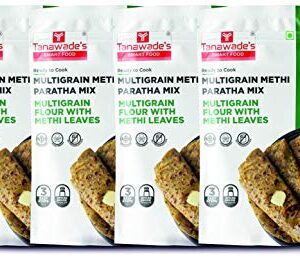 Tanawade's Smart Food Instant Multigrain Methi Paratha Mix,(Buy 3 Get 1 Free) Ready to Cook, Home Food with Hand Picked Flavours, Pack of 4