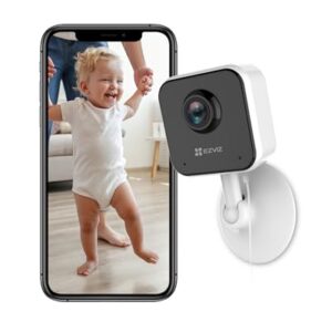 EZVIZ by Hikvision | 1080p Wireless Smart Home Camera | Night Vision | Motion Detection | Sound Alerts | Privacy Mode | Two Way Talk | MicroSD Card Upto 512GB | Google Assistant & Alexa | H1C, White