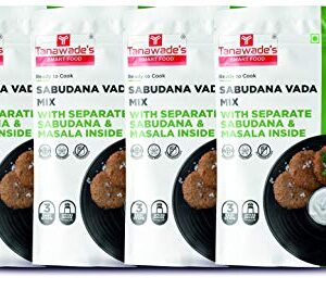 Tanawade's Smart Food Instant Sabudana Vada Mix,(Buy 3 Get 1 Free) Ready to Cook, Home Food with Hand Picked Flavours, Pack of 4