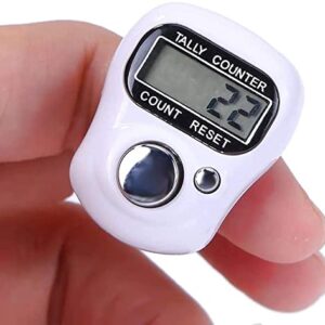 AMZTOP Mini Hand Tally Counter Finger Ring Digital Electronic Head Count,Japa Counter Counting Machine For Mantra Jap And Cricket Umpire And Various Counting Purpose Small (Color May Vary)