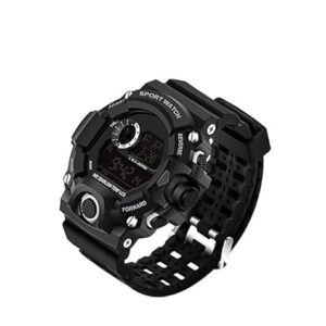 OBLETTER Digital Sports Watch for Men– Shockproof Waterproof LED Military Watch with Alarm, Stopwatch & Backlight – Durable Outdoor Wristwatch for Hiking, Fitness & Adventure (Black)