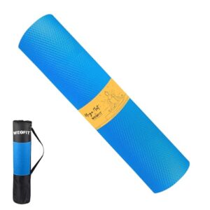 WErFIT Premium 4mm Yoga Mat with Carry Bag | Anti-Skid, Eco-Friendly EVA | Extra Comfort & Grip for Yoga, Pilates, Home & Gym Workouts | Lightweight & Durable Exercise Mat for Men & Women
