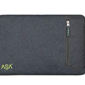 ASA Global Solution Fabric Inner Protection and Water Resistance 15.6 inches Grey Laptop Sleeve with Main Utility Pocket