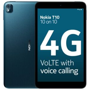 Nokia T10 Android™ 12 Tablet with 8” HD Display, 8MP Rear Camera, AI face Unlock, All-Day Battery, WiFi + 4G Volte | 4 + 64GB