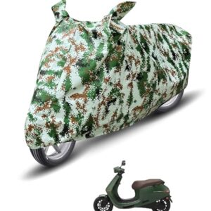 Auto Hub Waterproof Scooty Cover Compatible with Ola S1 Pro, Heatproof, Mirror Pocket, Belt & Buckle, Ola S1 Scooty Cover Waterproof - 1 Unit, Forest
