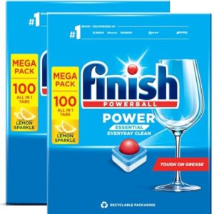 Finish Dishwasher Tablets Powerball Lemon 100 Tablets (Pack of 2)
