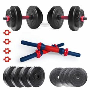 ARTINO Dumbbell, Adjustable Dumbbell (8 kg - 2kg x 4), of Adjustable Dumbbell Rods with PVC Dumbbell Plates, Home Gym Combo, Exercise & Fitness Sets