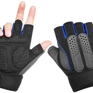 serveuttam Weight Lifting Gloves,Workout Gloves Gym Gloves with 13inch Wrist Wrap for Men & Women,Full Palm Non-Slip Protection for Weightlifting,Training,Fitness,Hanging,Pull ups (Blue)