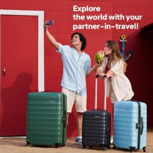 American Tourister 4 Wheels Trolley Bag for Travel | Barcelona 79 Cms Polycarbonate Spinner Hardsided Large Check-in Luggage Bag | Suitcase for Travel | Trolley Bag for Travelling, Gunmetal