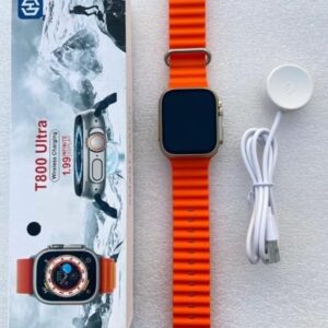 T800 Ultra Smart Watch with Beautiful Strap, Bluetooth Calling Smart Watch, 1.99" Touch Display with Fitness & Outdoor, Health & Medical Tracker, 8 Unique UI Interactions(Orange)