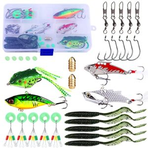 Sougayilang Fishing Accessories Set, Include Fishing Lures, Fishing Swivels, Fishing Sinkers and Fishing Hooks-Type 11