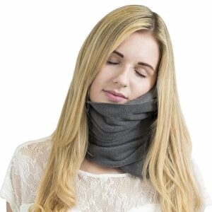 JIRNDAL Neck Pillow for Travel. Super Soft Washable Travel Pillow Lightweight Comfortable Sleeping Experience On Flight. Head Rest Neck Pillow with Eye Mask, Ear Bud & Carrying Pouch(Pack of 1)