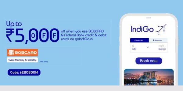 Fly Safe with IndiGo: Get Up to 15% Off Using BOB Card ✈️