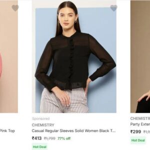Flipkart | Chemistry Women's Tops Upto 77% Off