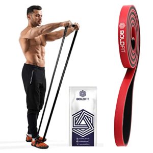 Boldfit Natural Rubber Dual Color Premium Heavy Resistance Band for Stretching, Pull Ups, Home Exercise Premium Resistance Band for Gym Workout Stretch for Men & Women - Red (7-15kg Resistance)