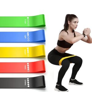 PulGos Heavy Resistance Bands for Workout & Fitness - Premium Elastic Bands for Muscle Stretching, Strength Training, Yoga, Pilates, Physical Therapy & Full Body Exercise - Set of 5 Levels